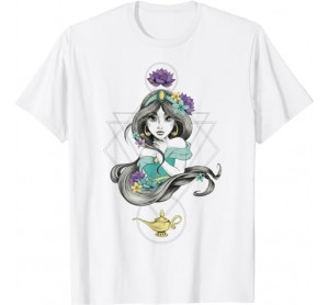 Disney Aladdin Colorful Boho Jasmine Graphic T-shirt T-Shirt